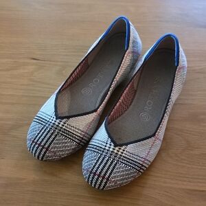 Rothy's Women's Plaid Rounded Toe Flats - Size 9